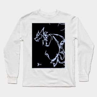 White Dragon Stream Long Sleeve T-Shirt